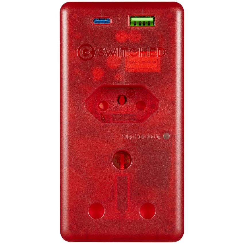 Switched High Surge Multi Adaptor with USB + Type-C PD20W