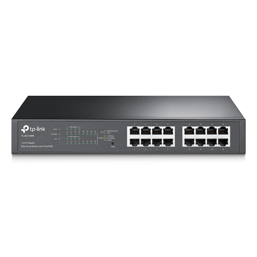 TL-SG1016PE 16-Port Gigabit Easy Smart Switch with 8-Port PoE+