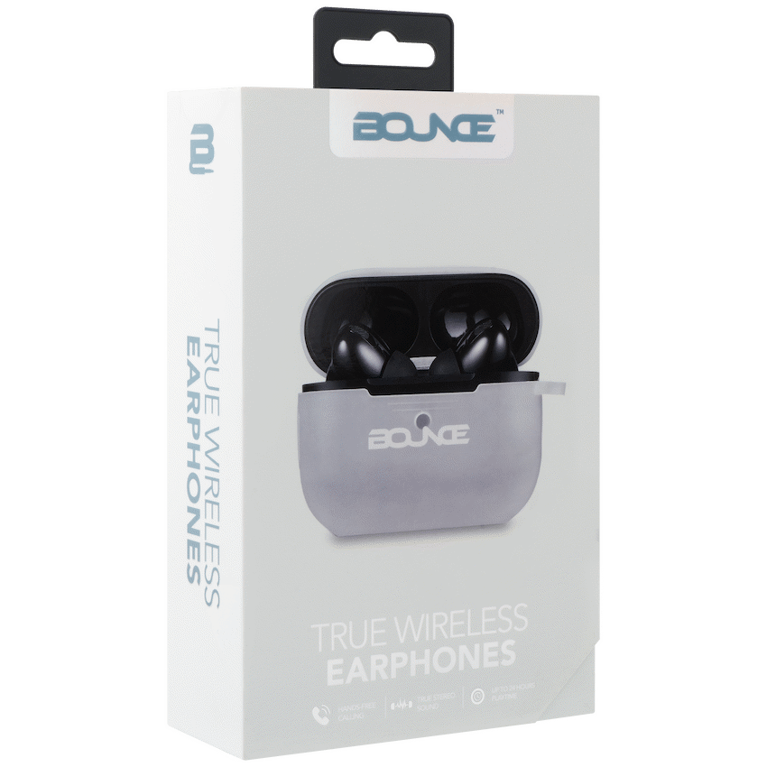 Bounce Clef X True Wireless Earphones + Silicone Accessories - Black