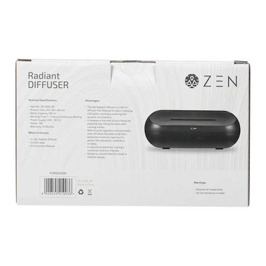 Zen Radiant Diffuser - Black