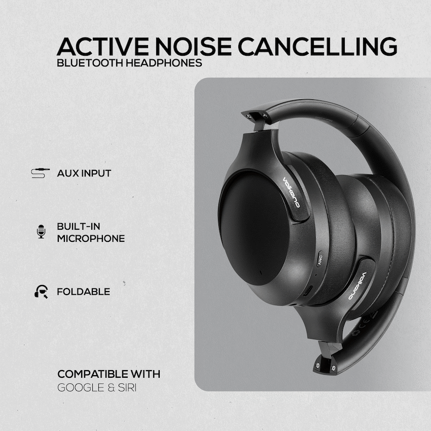 Volkano Odyssey ANC Bluetooth Wireless Headphone - Black
