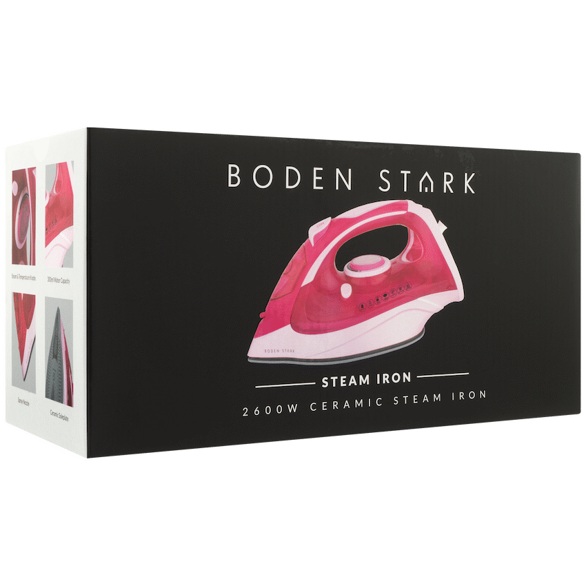 Boden Stark 2600W Ceramic Steam Iron - Pink