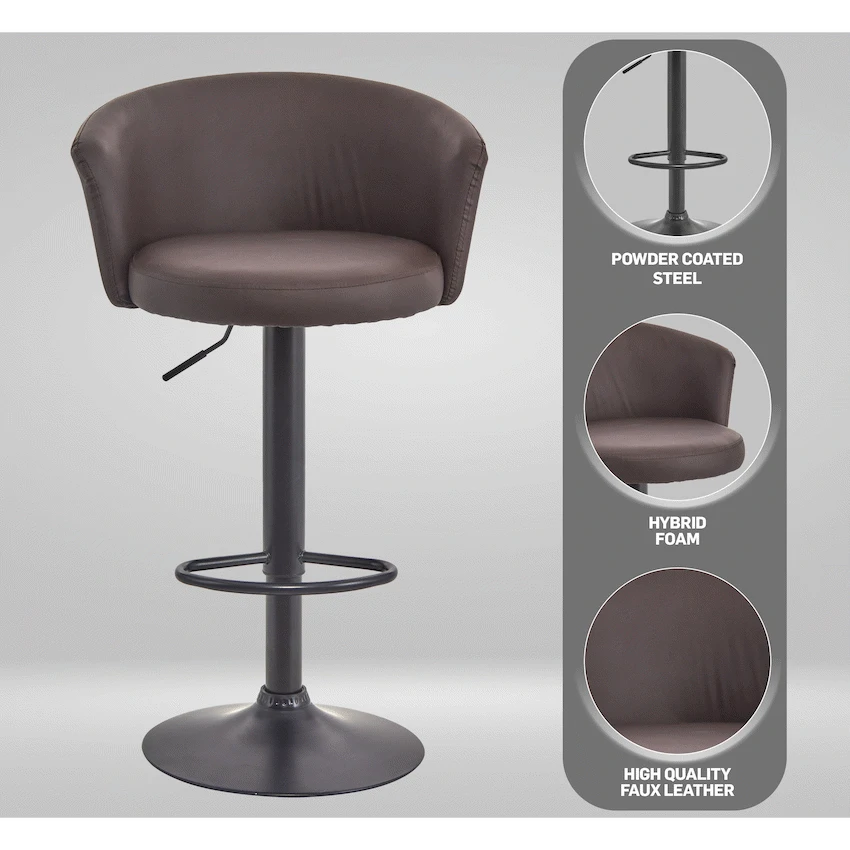 Everfurn Titan Barstool Brown - Single