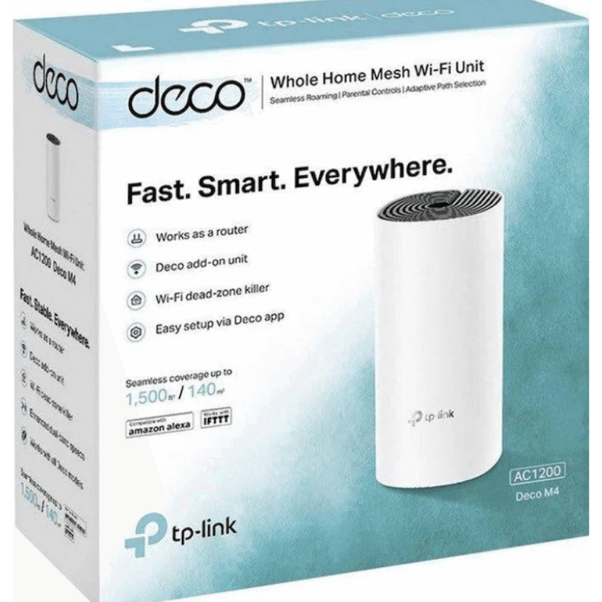 Deco M4 (1-Pack) AC1200 Whole-Home Mesh Wi-Fi System