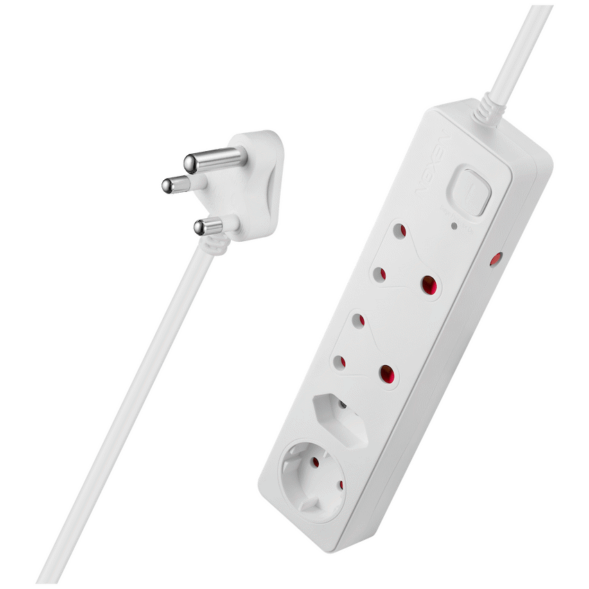 Nexon 4-Way Medium Surge-Protected Multiplug 0.5m - White