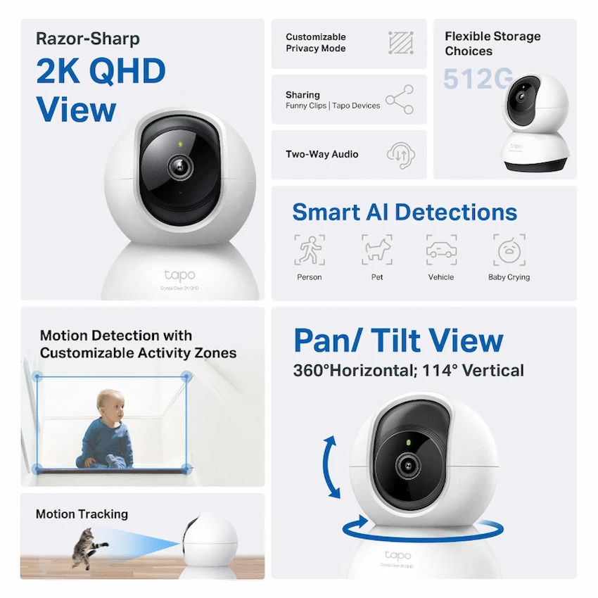 Tapo TP-Link Tapo Pan/Tilt AI Home Security Wi-Fi Camera
