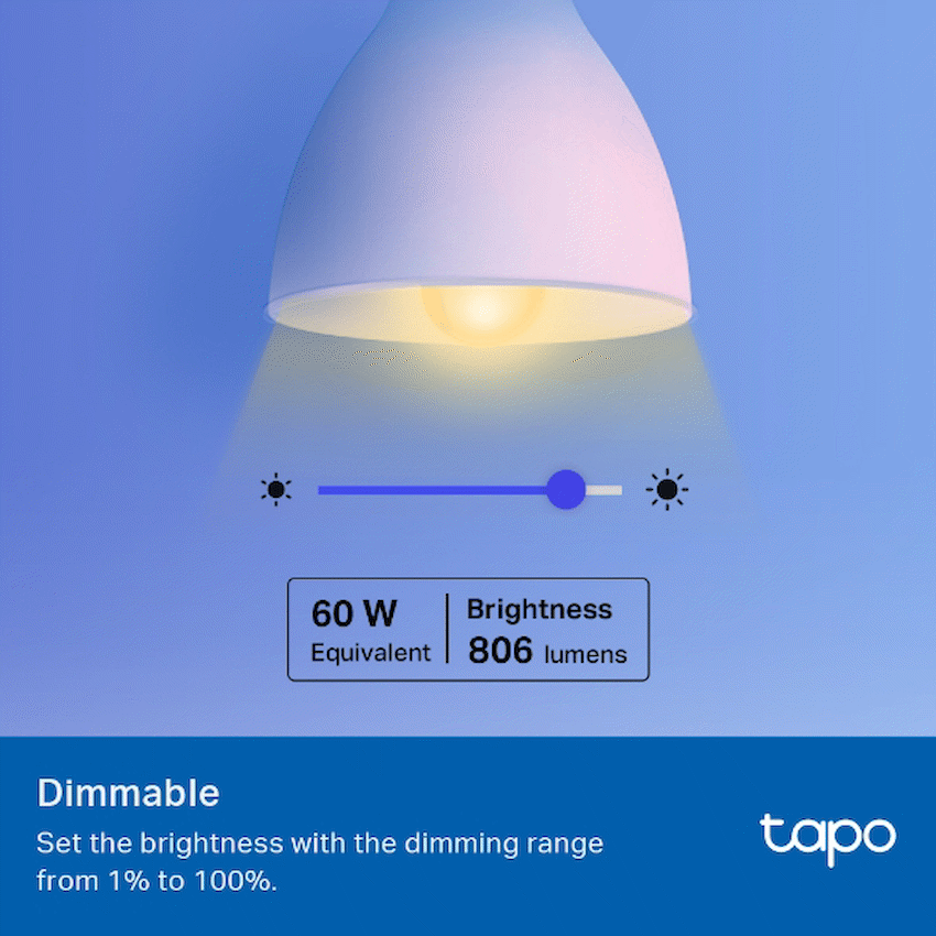 Tapo L530B (2-Pack) Smart Wi-Fi Light Bulb - Multicolour
