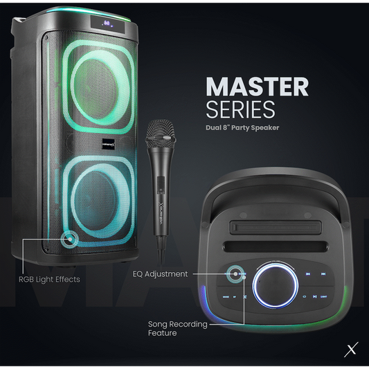 VolkanoX Master Series Dual 8" Party Speaker