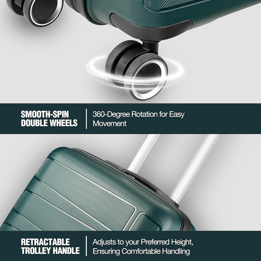 Travelwize Tourer PP 65cm 4-wheel Spinner Luggage Petrol