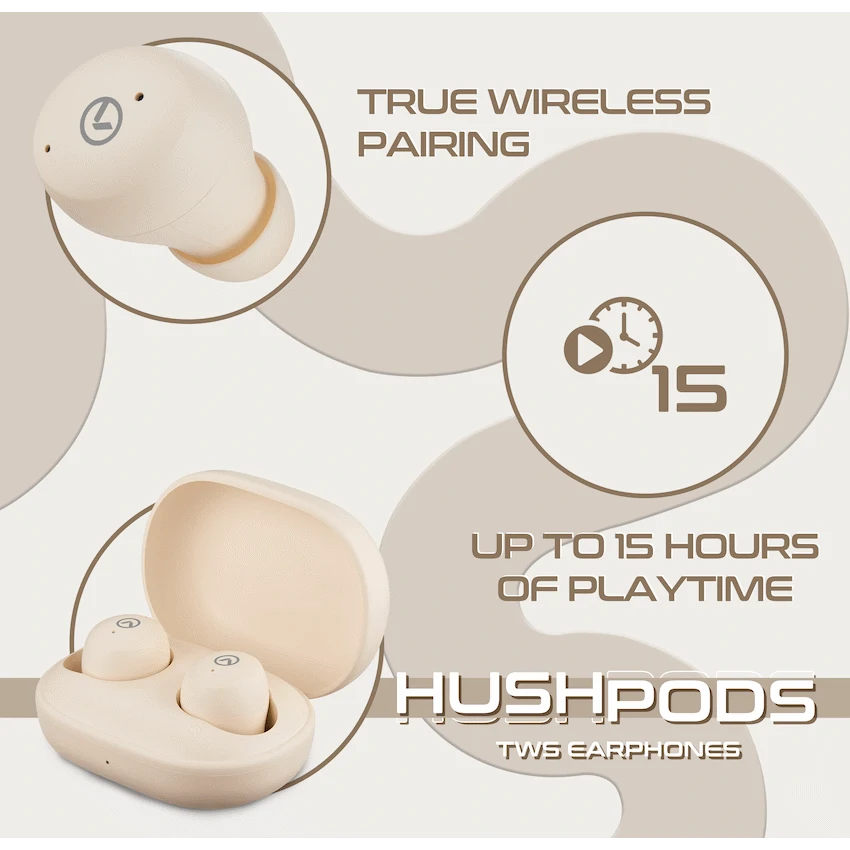 Amplify HushPods - TWS Earphone with ANC - Nude - Guards On Duty Shop & Security Guards