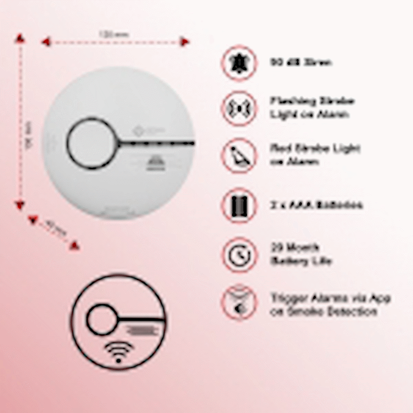 Smart Wi-Fi Smoke Detector Alarm Twin Pack - Guards On Duty Shop & Security Guards