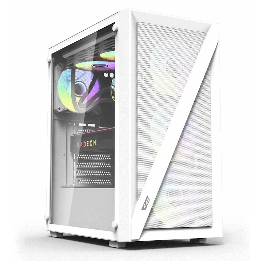 darkFlash Computer Case DK260 Air White (with 4 ARGB Fans) - Guards On Duty Shop & Security Guards