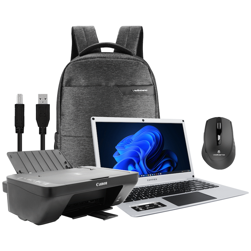 Connex Laptop L1430-PRO-SL256 - 14" Celeron N4020 8GB/256SSD W11HOME Printer+Bag+Mouse - Guards On Duty Shop & Security Guards