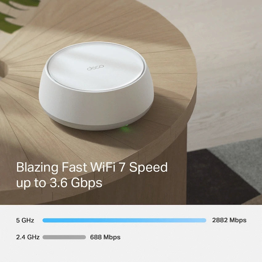 Deco BE25 (1-Pack) BE3600 Whole Home Mesh Wi-Fi 7 System