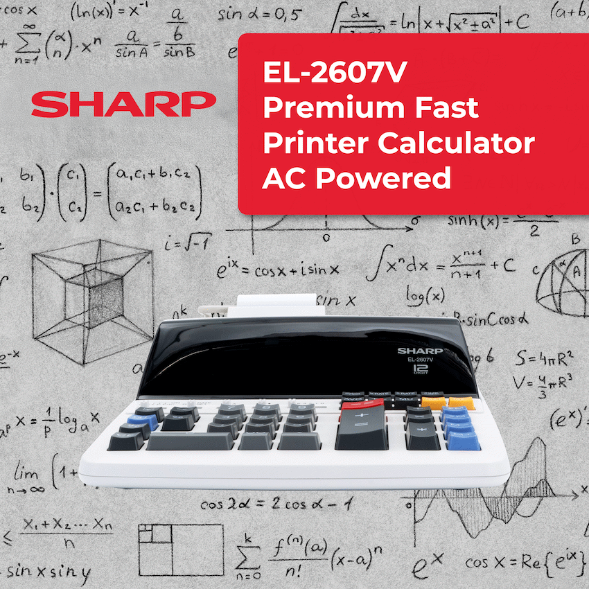 Sharp EL-2607V Premium Fast Printer Calculator AC Powered - Guards On Duty Shop & Security Guards