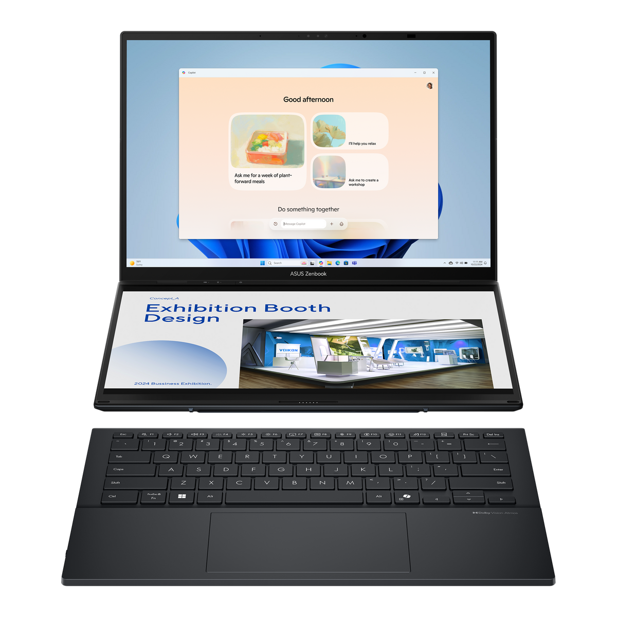 ASUS Zenbook Duo|UX8406CA-0U91610G2W|14'' OLED|TOUCH|500NITS|GREY|Ultra 9-285H|LPDDR5X 16GB OB|1TB PCIE SSD|STYLUS|BACKPACK|WINH