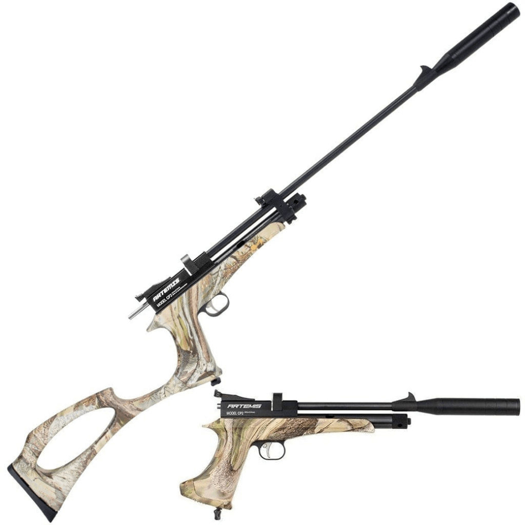 Artemis CP2 Camo Airgun 5.5mm CO₂ Powered Multi-Shot Rifle & Pistol Combo