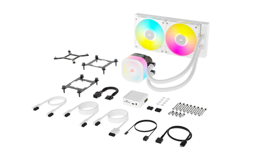 Corsair iCUE LINK TITAN 240 RX RGB Liquid CPU Cooler - White – RX120 RGB Fans – Fits Intel® LGA 1851/1700; AMD® AM5/AM4.