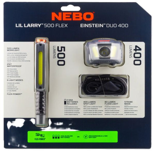Nebo Lil Larry Flex & Einstein Duo 400 Flex Combo Pack