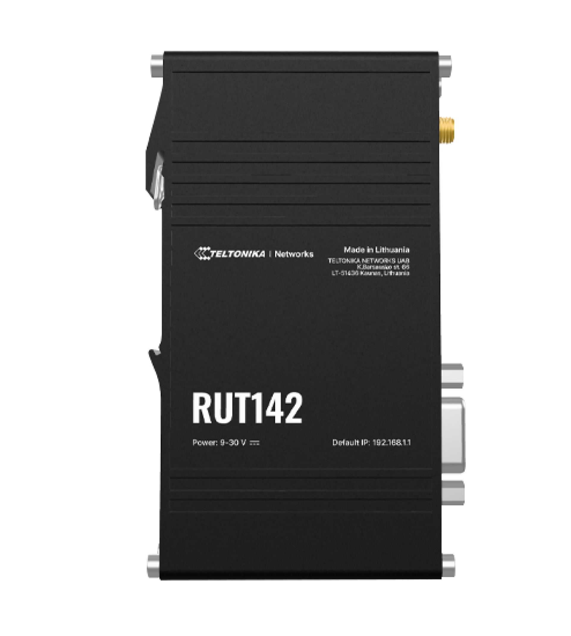Teltonika RUT142 Wi-Fi 4 Router, 2 x 10/100 Mbps Ethernet ports, Modbus, DLMS, DNP3, RS232