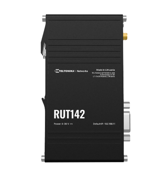 Teltonika RUT142 Wi-Fi 4 Router, 2 x 10/100 Mbps Ethernet ports, Modbus, DLMS, DNP3, RS232