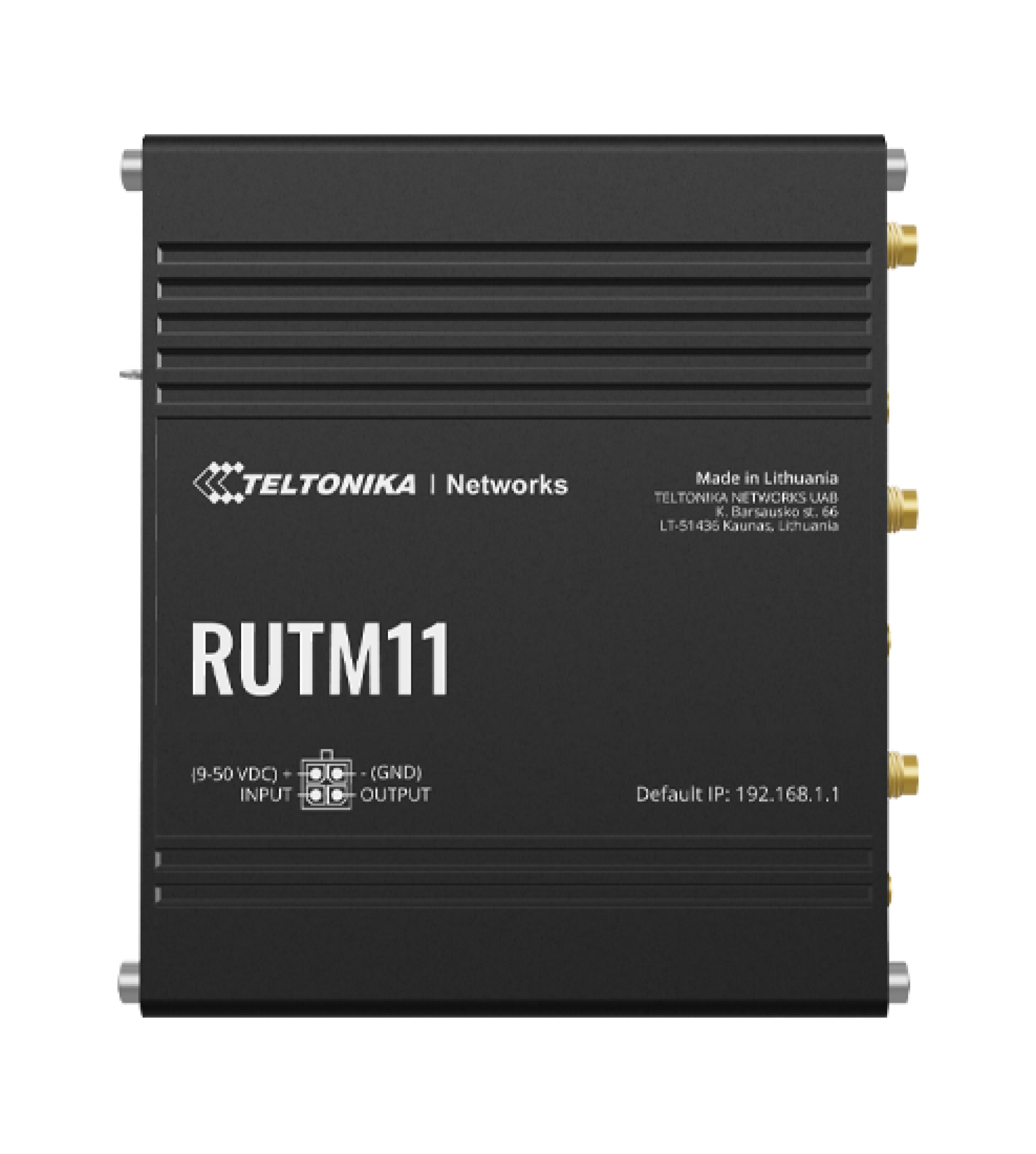 Teltonika RUTM11 WiFi 5 Router, 3 x LAN (1 Gbps), 1 x WAN (1 Gbps), 4G LTE Cat 6, MQTT, Modbus TCP, SMS, OpenVPN, IPsec, WireGuard