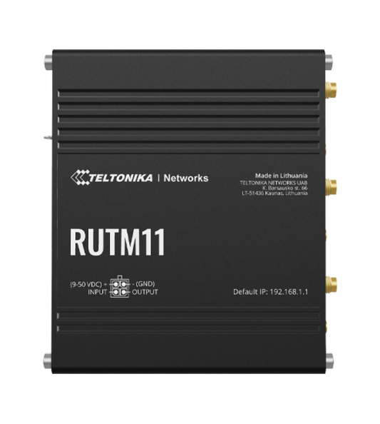 Teltonika RUTM11 WiFi 5 Router, 3 x LAN (1 Gbps), 1 x WAN (1 Gbps), 4G LTE Cat 6, MQTT, Modbus TCP, SMS, OpenVPN, IPsec, WireGuard