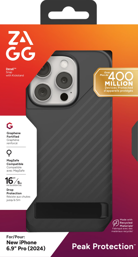 ZAGG Cases Denali Snap KS Apple  iP16 Pro Max  Black