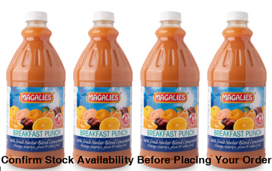4 x MAGALIES 2 liter Fruit Cocktail 40% Concentrate (Sold 4 X 2L Per Case) Magalies Nectar Juice