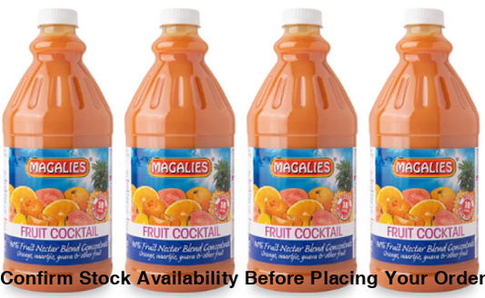 4 x MAGALIES 2 liter Fruit Cocktail 40% Concentrate (Sold 4 X 2L Per Case) Magalies Nectar Juice
