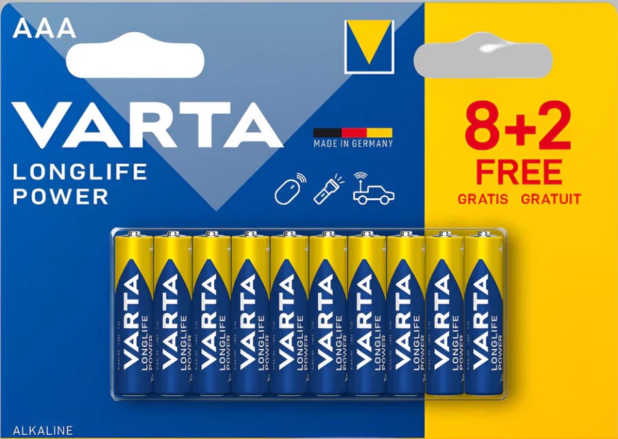 Varta Longlife Power Alkaline Aaa 10 Battery