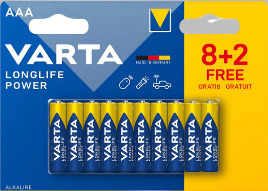 Varta Longlife Power Alkaline Aaa 10 Battery