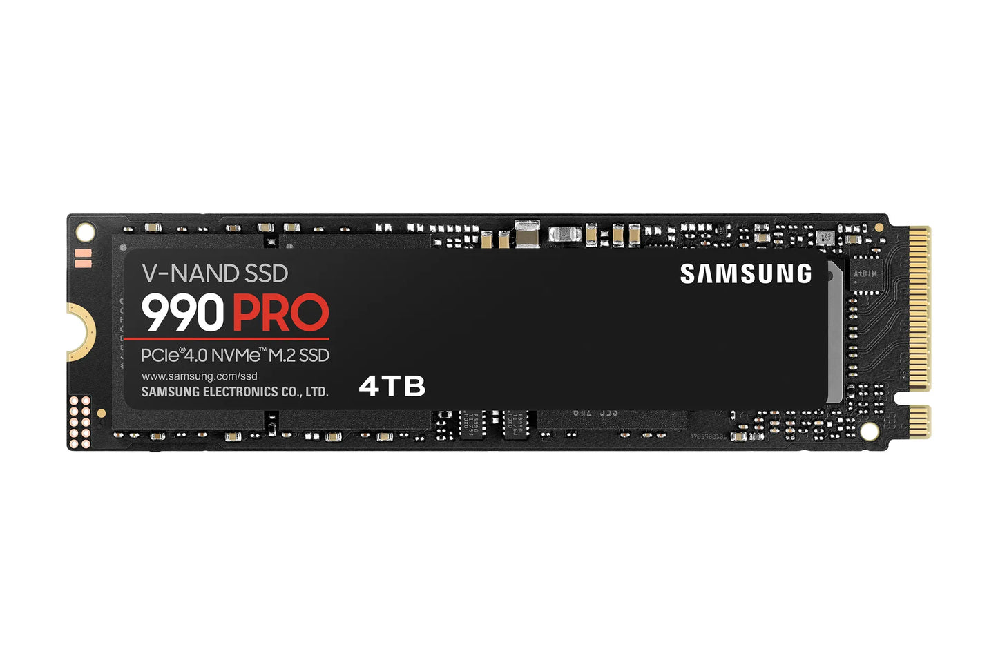 SAMSUNG 990 PRO 4 TB NVME SSD - READ SPEED UP TO 7450 MB/S, WRITE SPEED TO UP 6900 MB/S, RANDOM READ UP TO 1400000 IOPS, RANDOM WRITE UP TO 1550000 IOPS, PCIE 4.0 X4, NVME 2.0, V-NAND 3BIT MLC, IN-HOUSE CONTROLLER, 2GB LOW POWER DDR4, 2400TBW 5 YEAR CARRY - Guards On Duty Shop & Security Guards