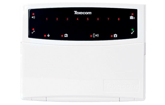 Premier RKP8 PLUS Keypad - 8 zone stylish LED keypad, with 2 on board zones