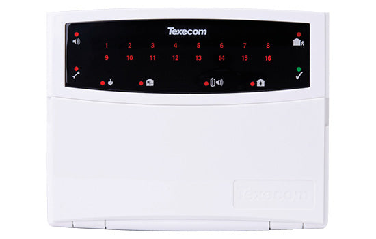 Premier RKP16 PLUS Keypad - 16 zone stylish LED keypad, with 2 on board zones