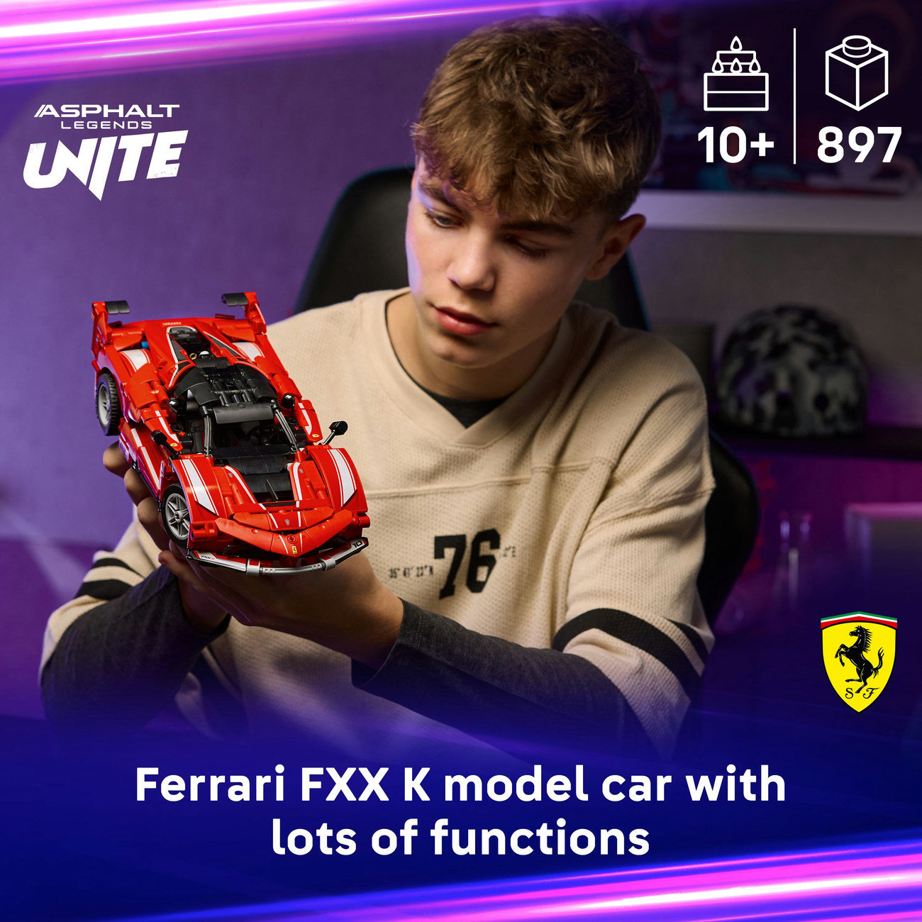 LEGO® Technic™ Ferrari FXX K Model Car Kit STEM Building Toy 42212