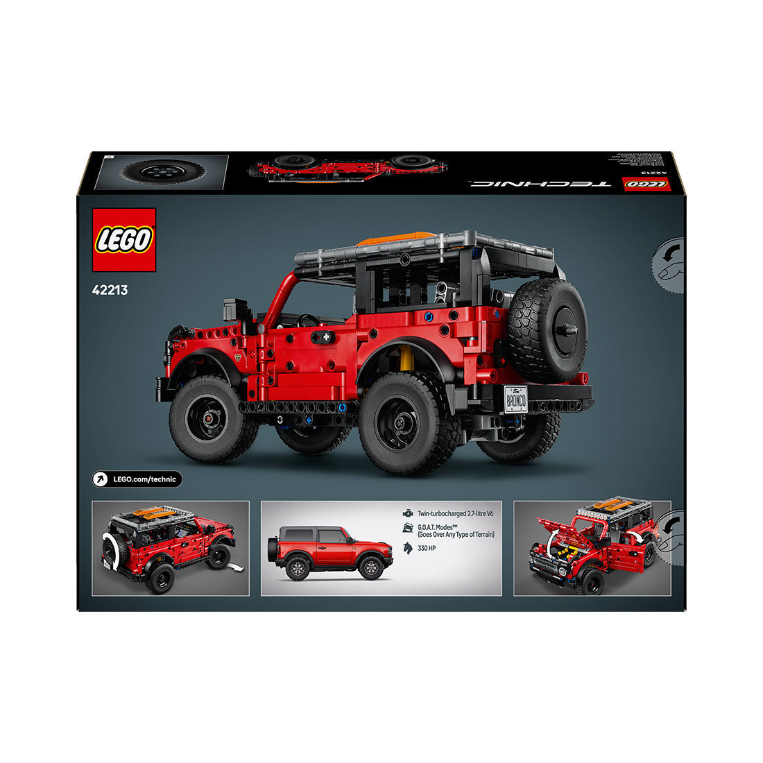 LEGO® Technic™ Ford Bronco® SUV Model Car Kit STEM Building Set 42213