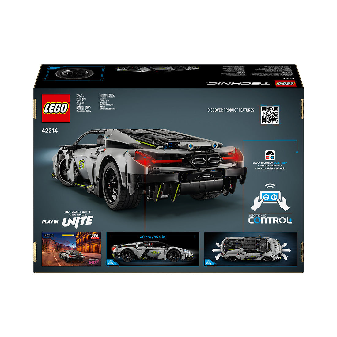 LEGO® Technic™ Lamborghini Revuelto Super Sports Car STEM Remote-Control Kit 42214