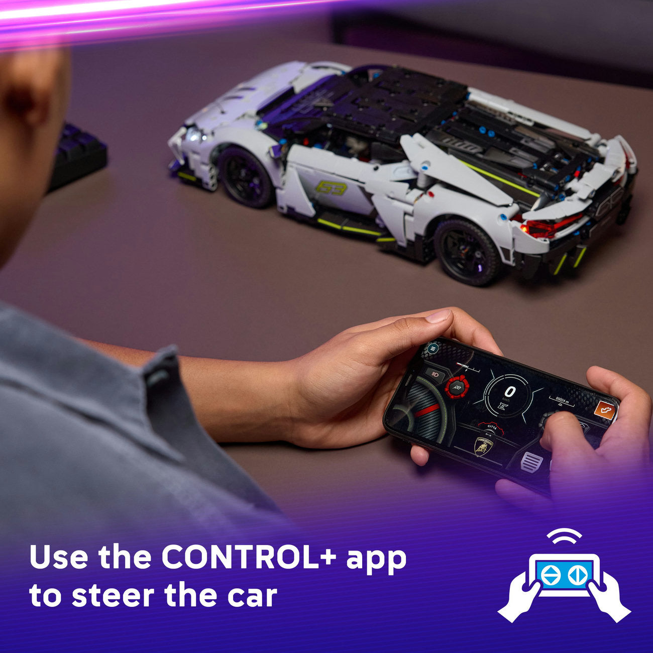 LEGO® Technic™ Lamborghini Revuelto Super Sports Car STEM Remote-Control Kit 42214