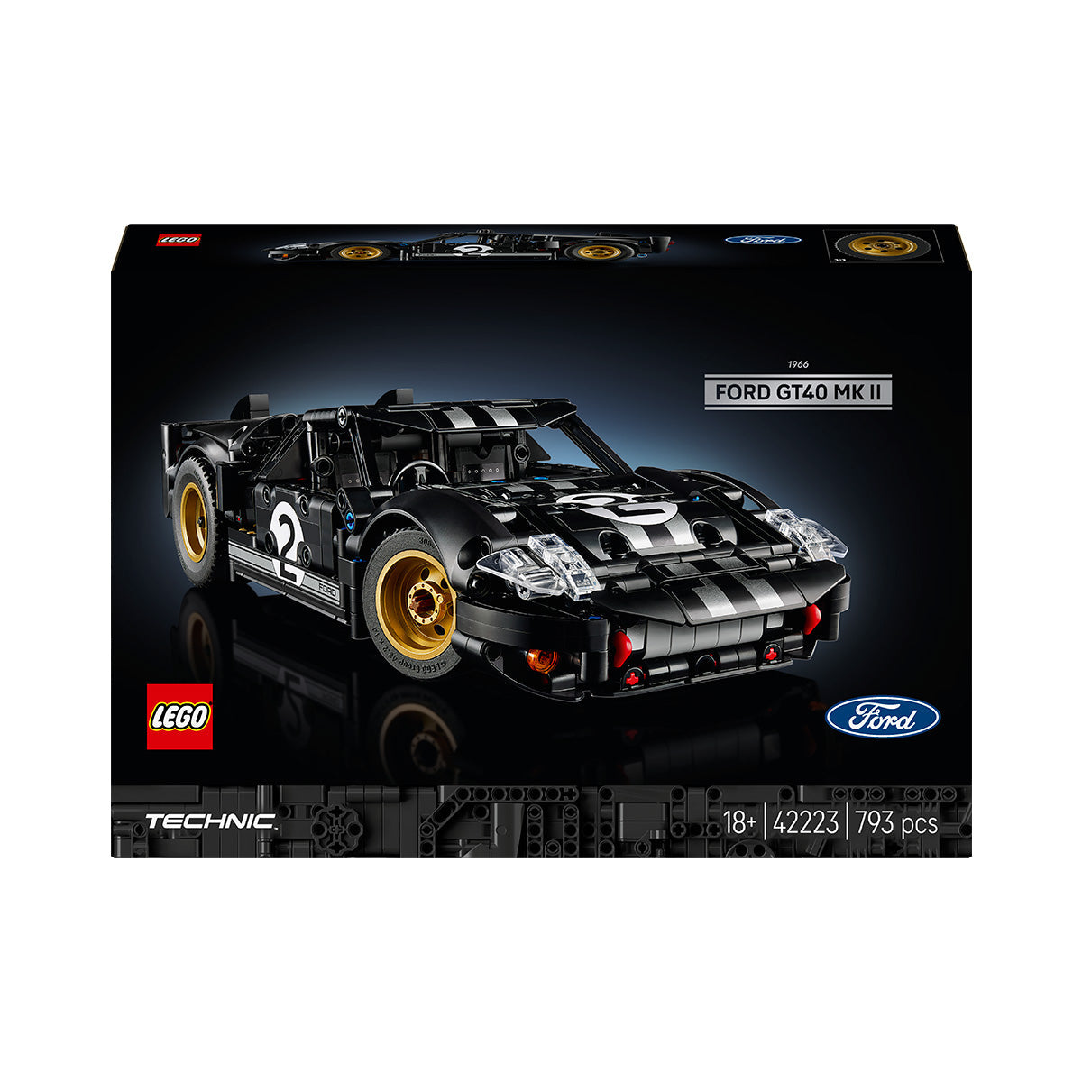 LEGO® Technic 1966 Ford GT40 MKII Race Car for Adults 42223