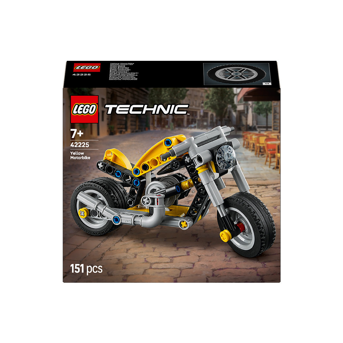 LEGO® Technic Yellow Motorcycle Toy Building Set 42225