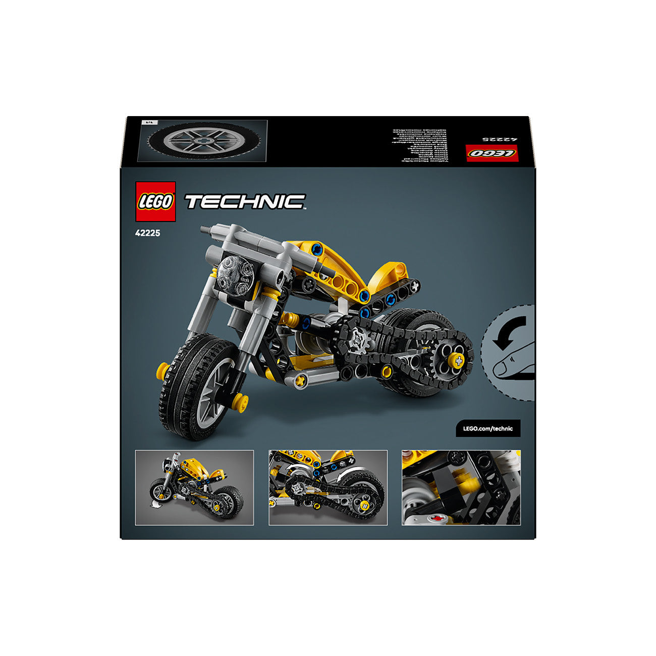 LEGO® Technic Yellow Motorcycle Toy Building Set 42225
