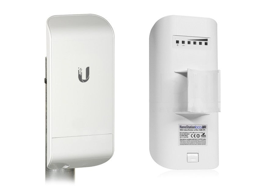Ubiquiti UISP airMAX NanoStation M2 loco 2 GHz 8dBi Radio Includes POE Injector | LocoM2