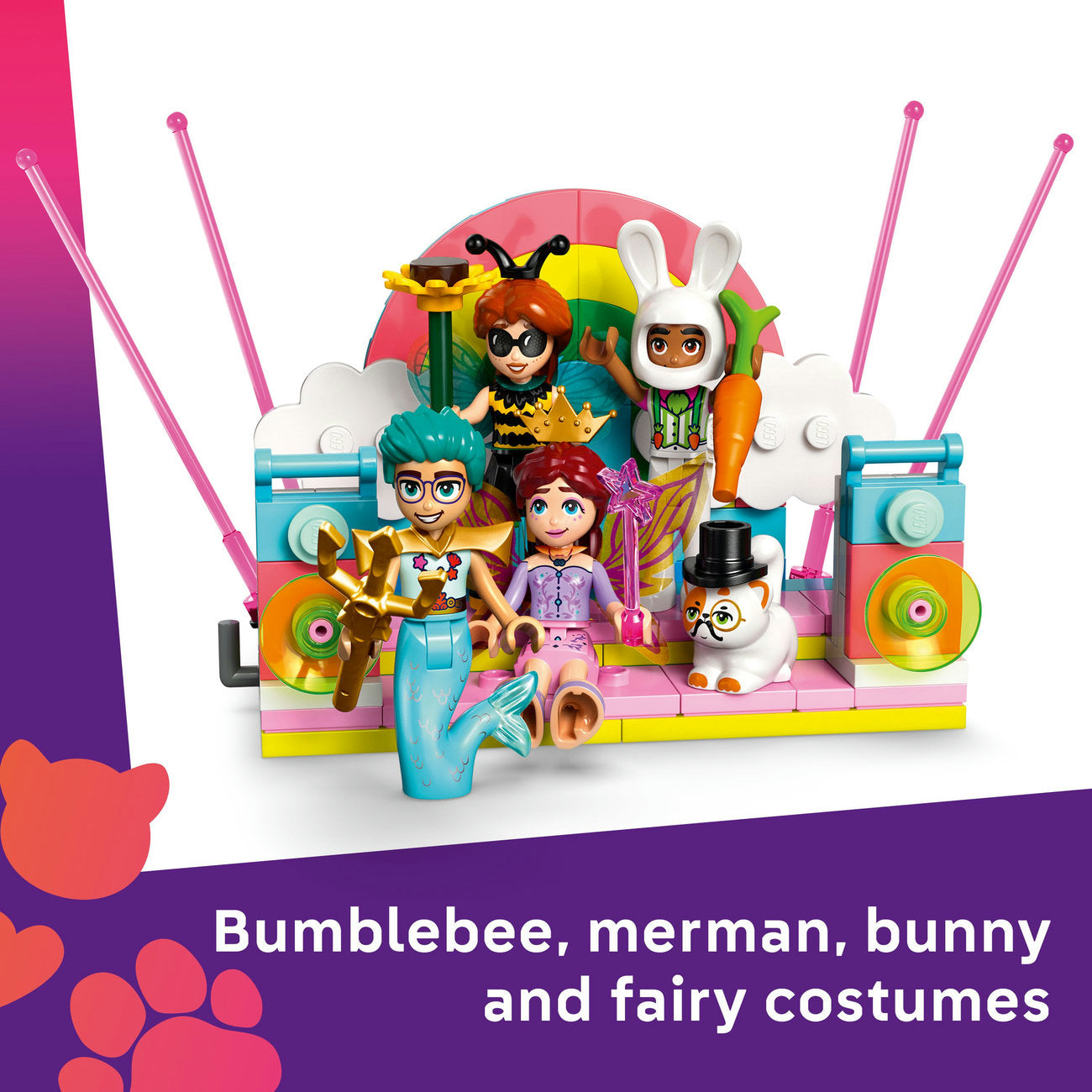 LEGO® Friends Costume Party with Unicorn & Fairy Pretend-Play Building Kit 42661