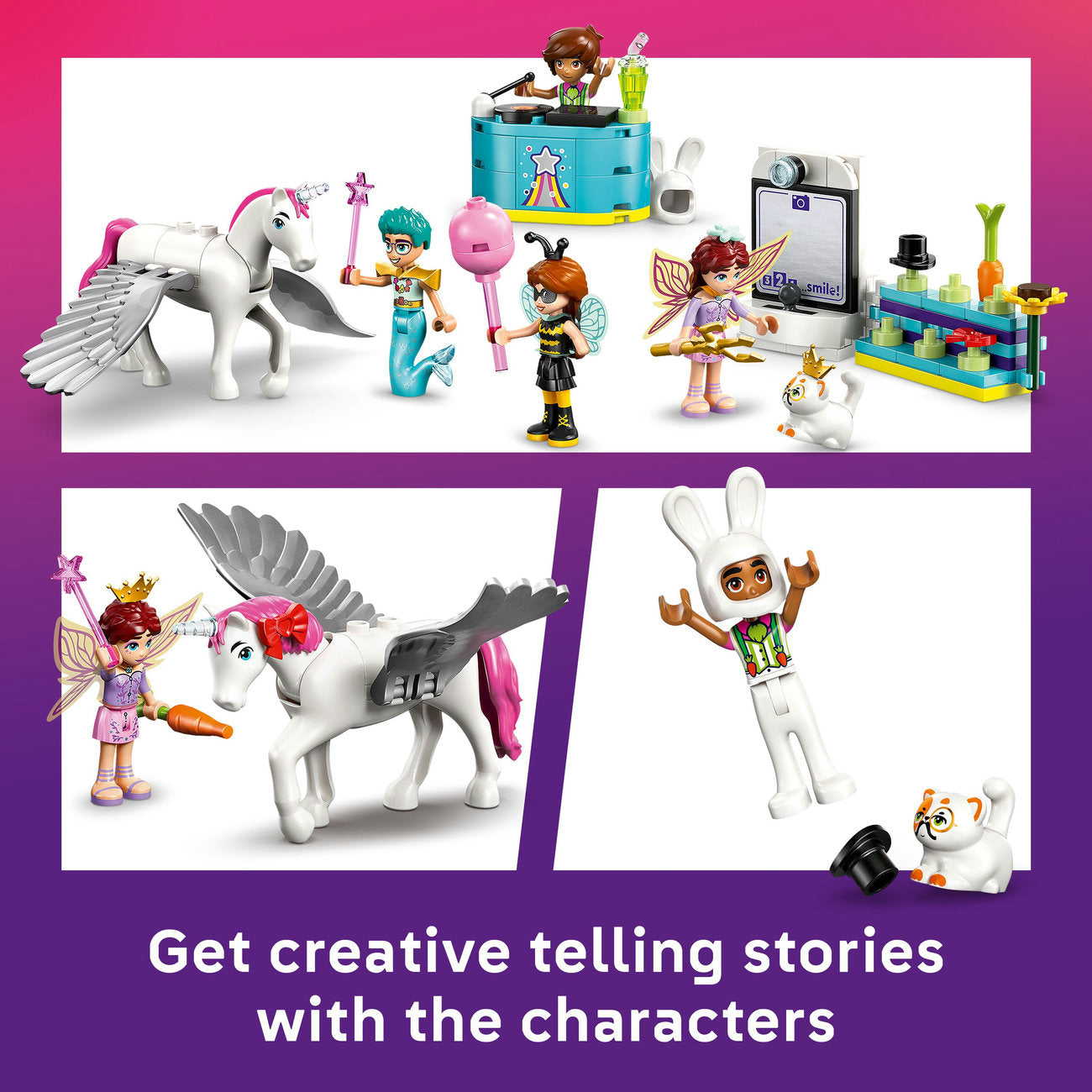 LEGO® Friends Costume Party with Unicorn & Fairy Pretend-Play Building Kit 42661
