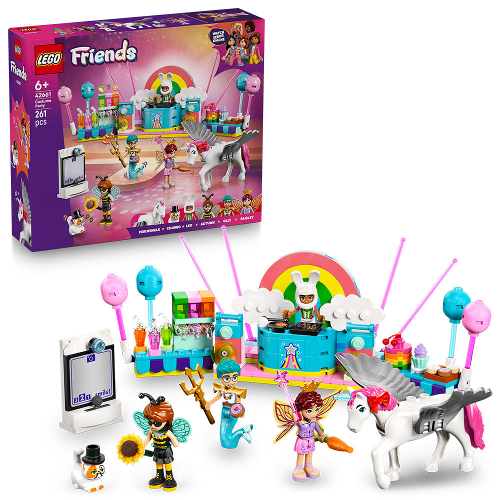 LEGO® Friends Costume Party with Unicorn & Fairy Pretend-Play Building Kit 42661