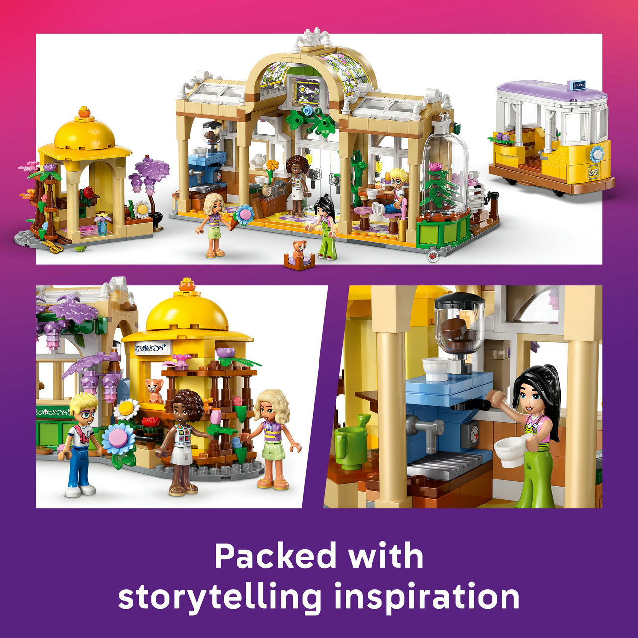 LEGO® Friends Plant Café & Flower Shop Building Kit Pretend-Play Set 42671
