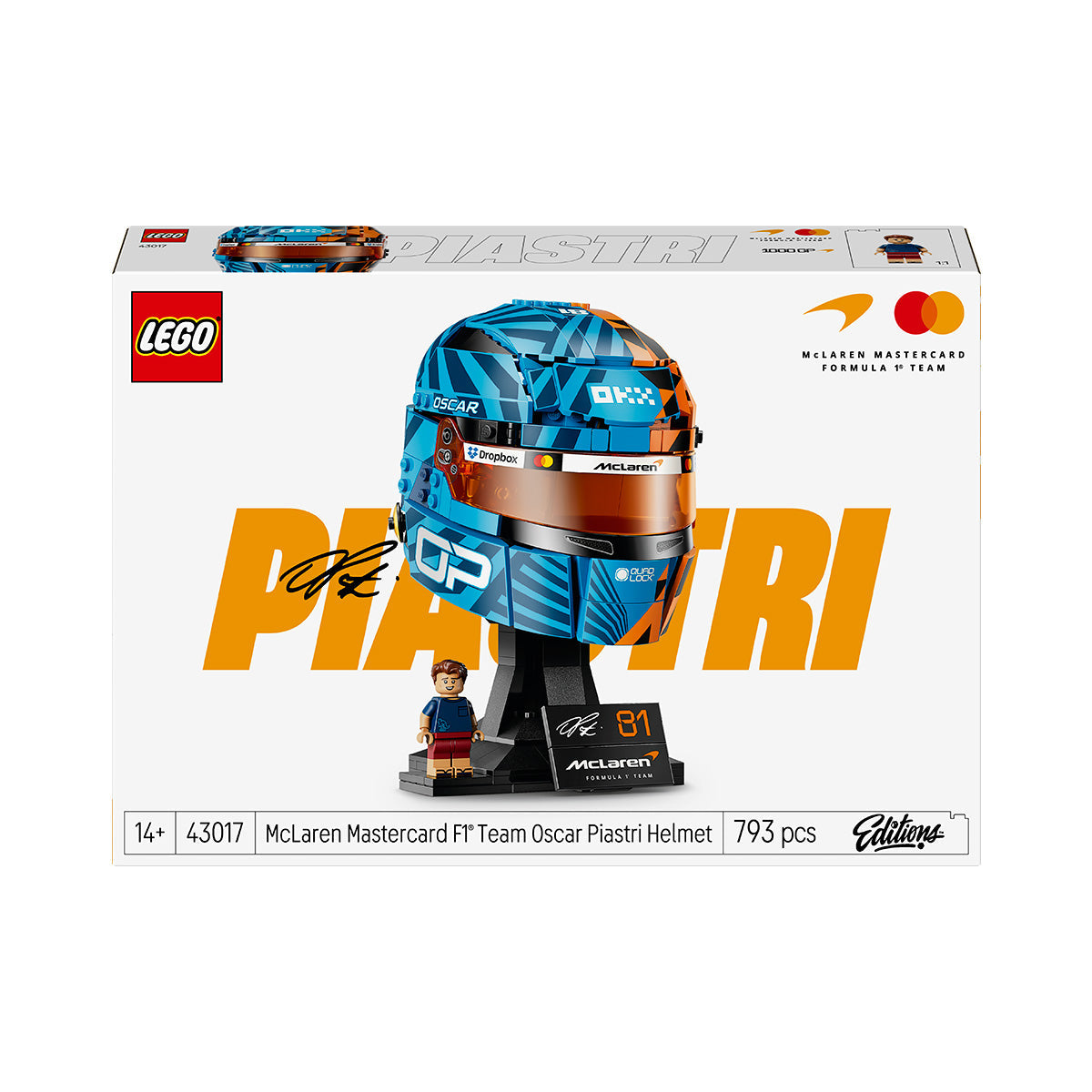 LEGO® Editions McLaren Mastercard F1® Team Oscar Piastri Helmet 43017