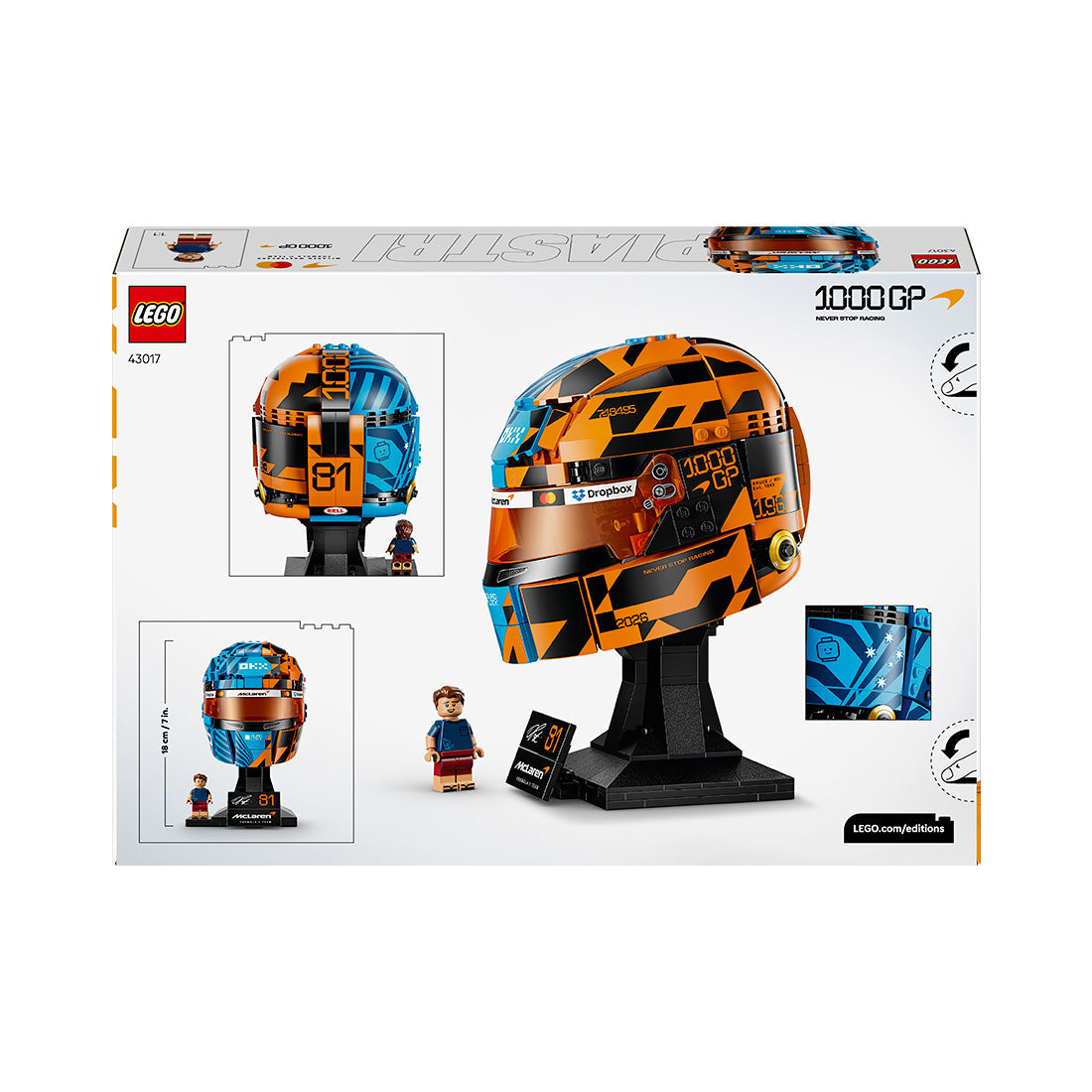 LEGO® Editions McLaren Mastercard F1® Team Oscar Piastri Helmet 43017