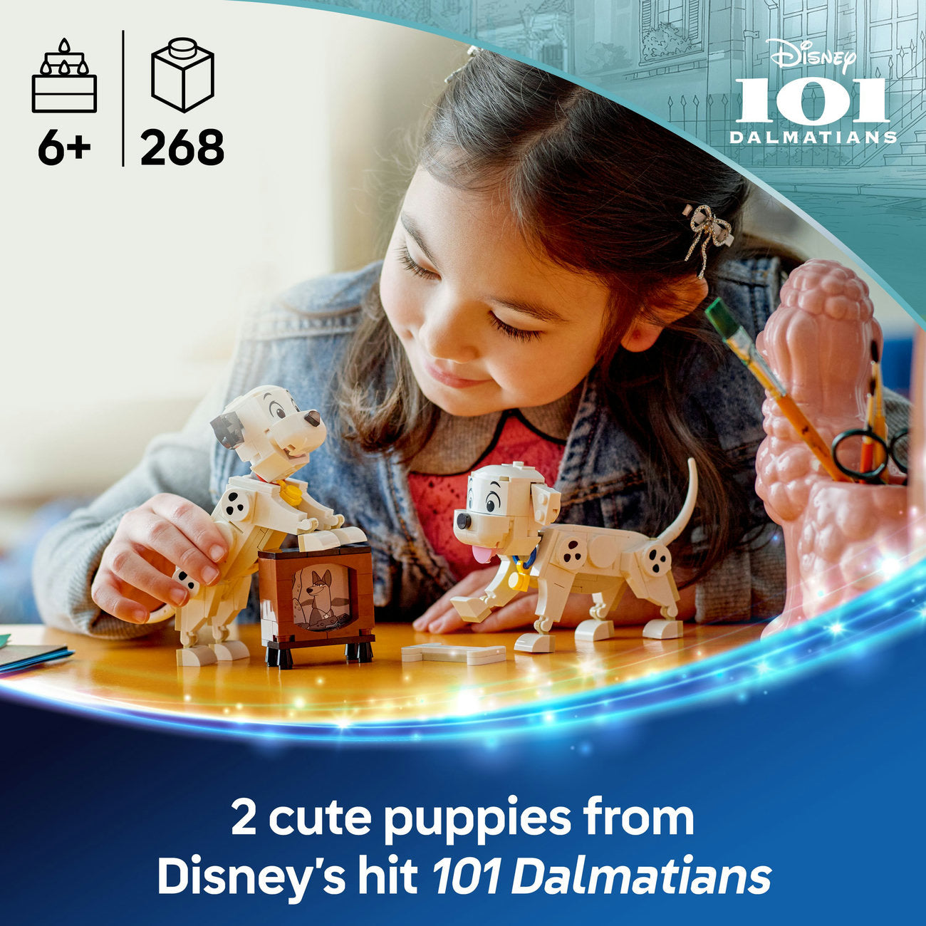 LEGO® ǀ Disney Classic Lucky & Penny 101 Dalmatians Puppies Building Toy 43271